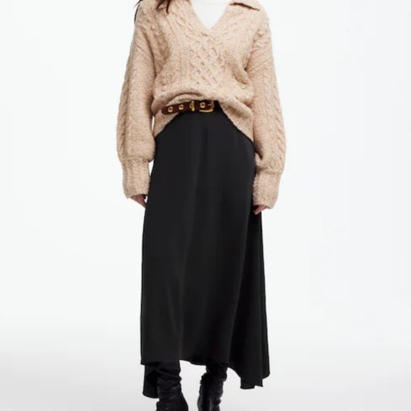 NWT Madewell Asymmetric Midi Skirt - Picture 1 of 8